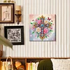 (Pre-Framed)Flower Cross-Special Shape Diamond Painting Kit(29x29cm)