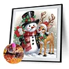 Diamond Painting - Partial Special Shaped Drill - Winter Snowman(Canvas|30*30cm)