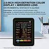 6-in-1 Air Quality Meter Real-Time CO2 Tester HCHO Detector for Home Cars Plants