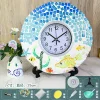 DIY Glass Mosaic Tiles Crafts Kits Handmade Clock Home Decor Gifts