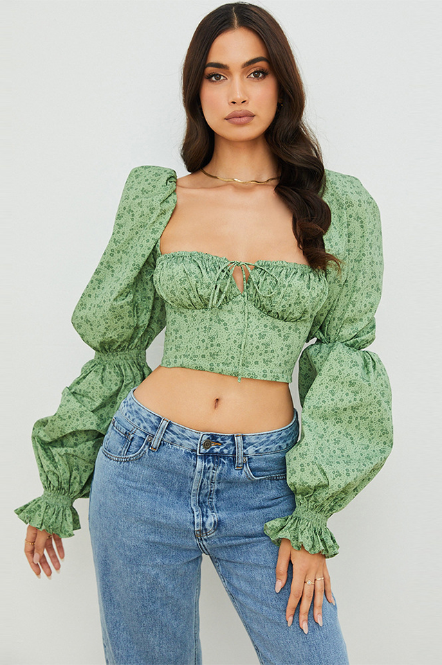 Floral Cropped Corset Top