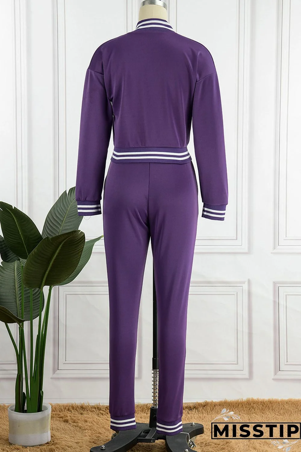 Green Casual Solid Patchwork Buckle Long Sleeve Two Pieces