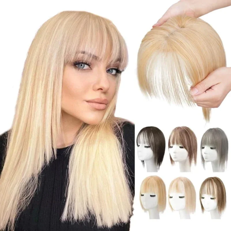 🔥Hot Sale 49% Off🔥Natural Hair Toppers with Bangs For Women