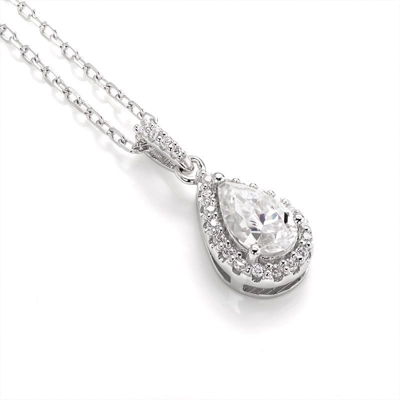 Moissanite Diamonds 1ct Water Droplets  Necklaces