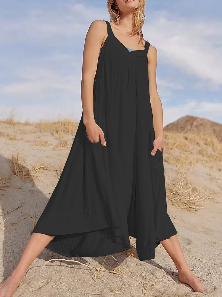 Casual Comfort Sling Jumpsuit-Mayoulove