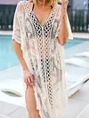 Lace Embroidered See-though Kaftan Cover-up