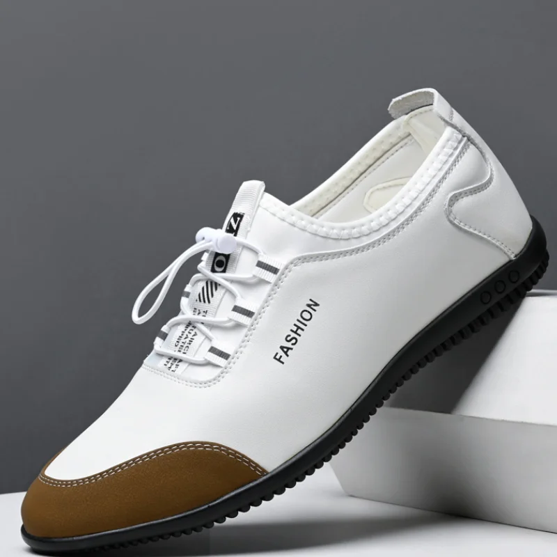 Letclo™Men's casual color-block soft-soled leather shoes letclo Letclo