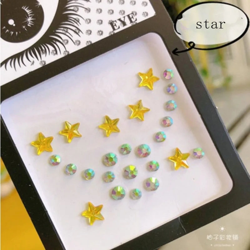 Glitter Face Jewels Sticker Temporary Tattoo Party Face Makeup Tools Rhinestones Flash Tattoo Stickers Fake Diamond