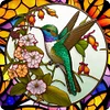 Combo Kit（4PCS)-Diamond Painting-DIY DIY Full Round Drill Hummingbird Stain Glass (30*30CM)