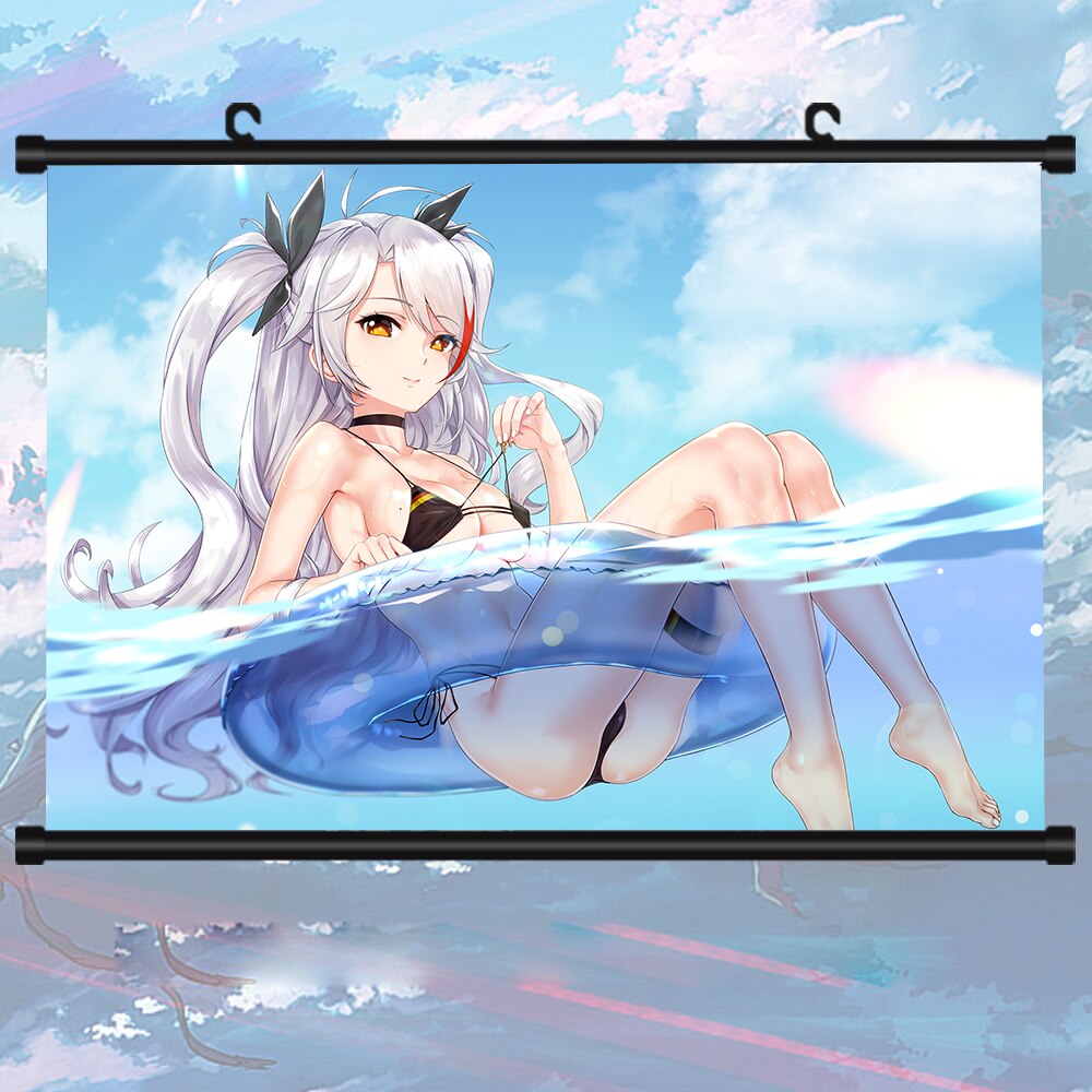Cotton Tshirt NEW Anime Game Azur Lane Prinz Eugen Unicorn Ayanami HD Wall Scroll Roll Painting Poster Print Home Decor Collectible Art Gift t -shirt Tee