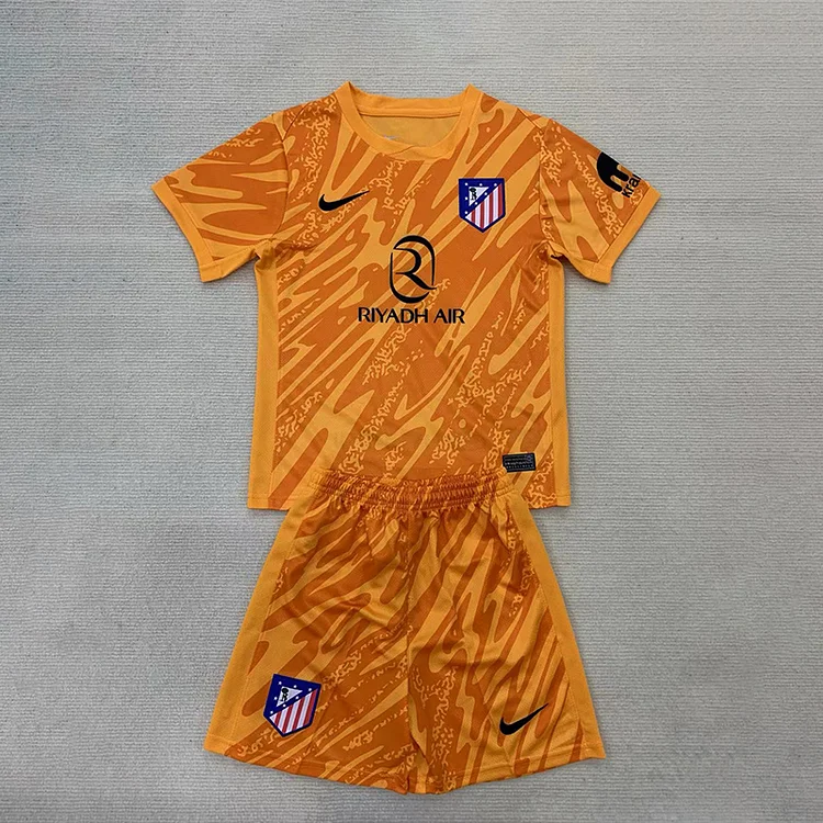 24/25 Atletico Madrid Orange Goalkeeper Kids Set