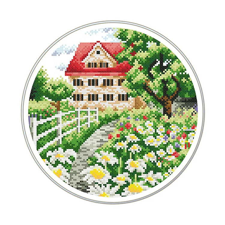 Spring - Beautiful Garden 11CT Counted Cross Stitch 35*35CM