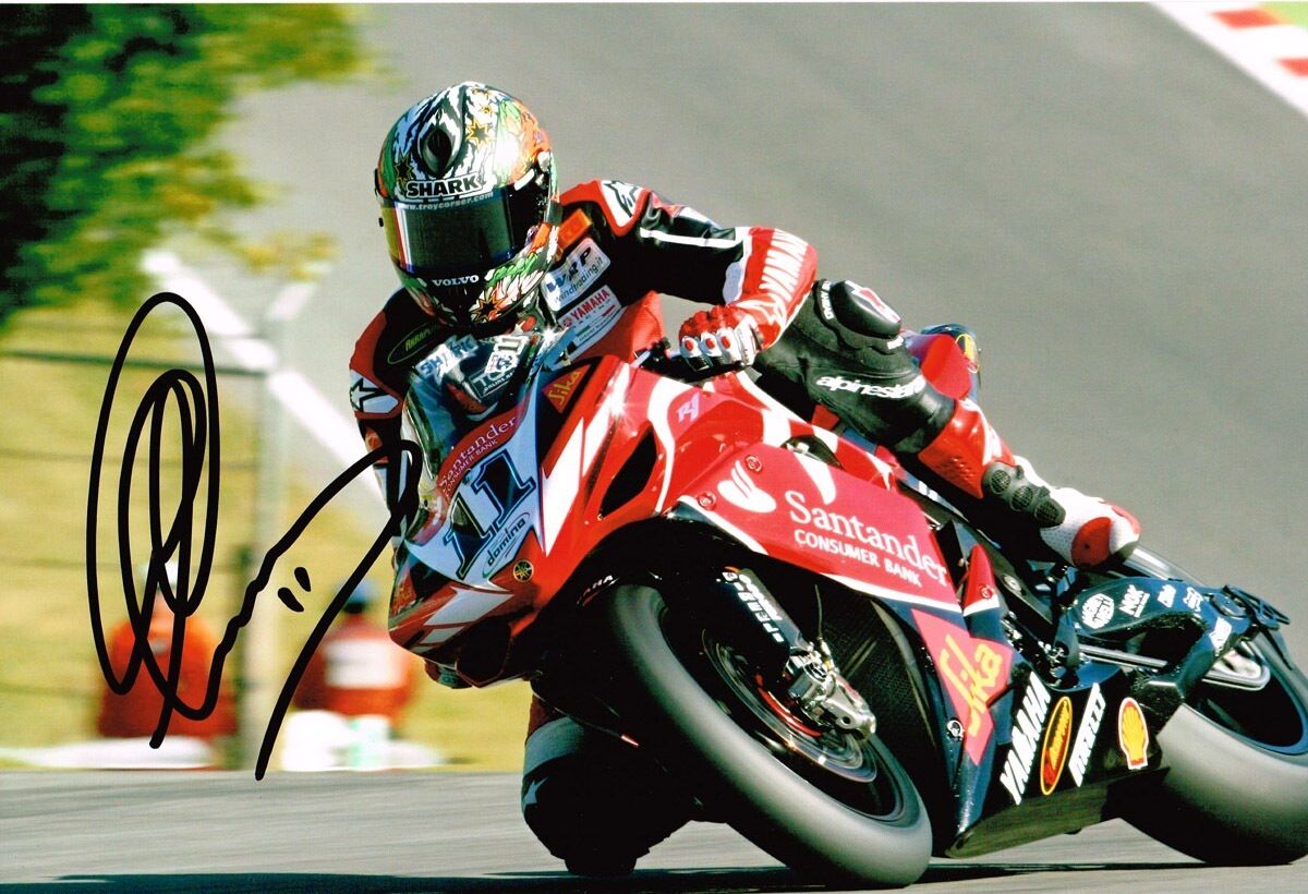 Troy Corser GENUINE SIGNED Autograph 12x8 Photo Poster painting AFTAL COA WSB World Champion