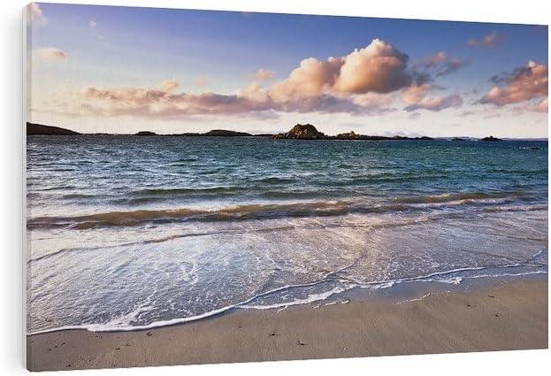CafePress Canvas Wall Art Uisken Beach Scotland Ready to Hang for Living Room, Bedroom or Office 36x24