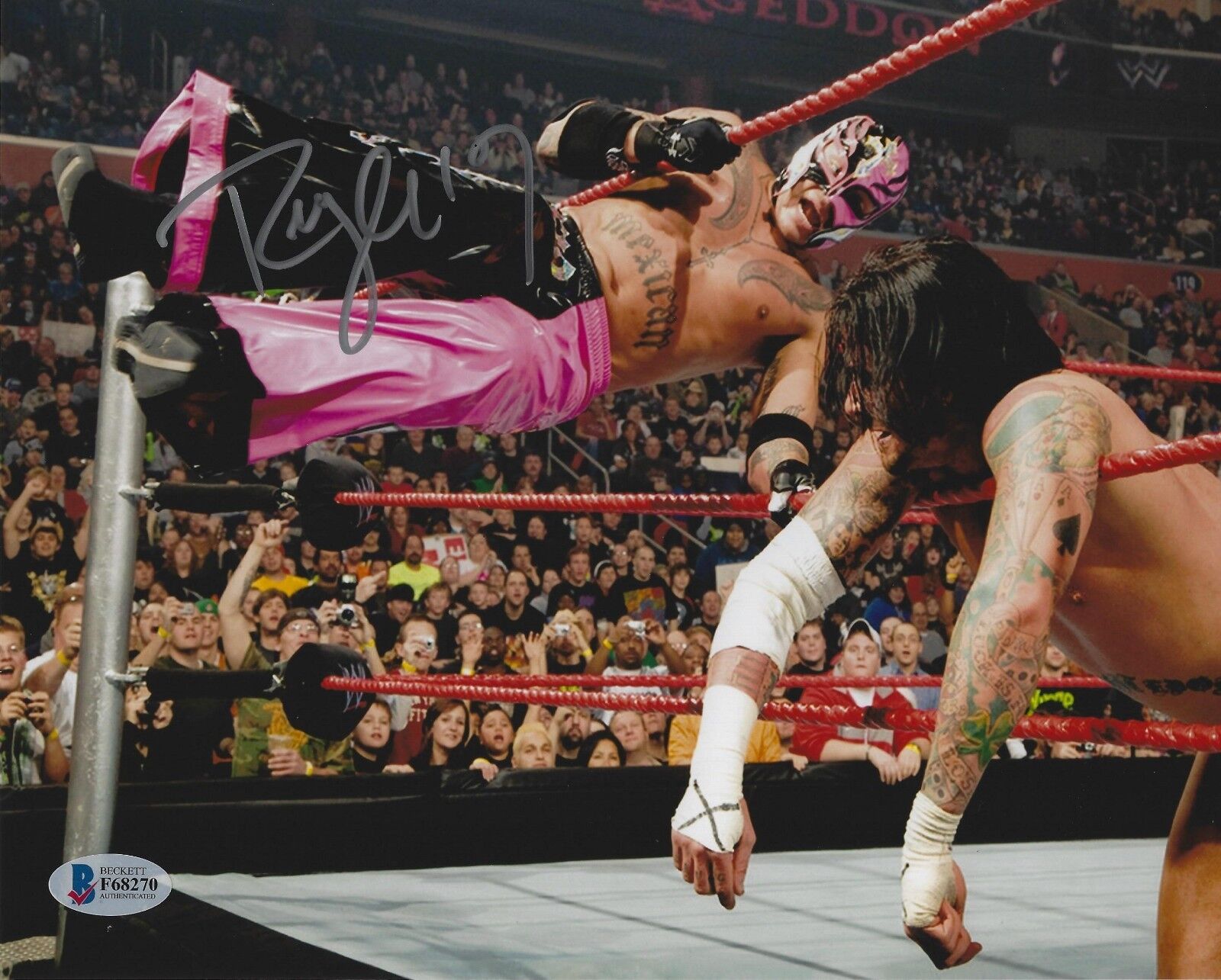 Rey Mysterio Signed 8x10 Photo Poster painting BAS Beckett COA WWE Wrestling Picture Autograph 4