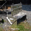 360&deg; reversible and adjustable temperature thickened stainless steel barbecue grill outdoor courtyard BBQ oven