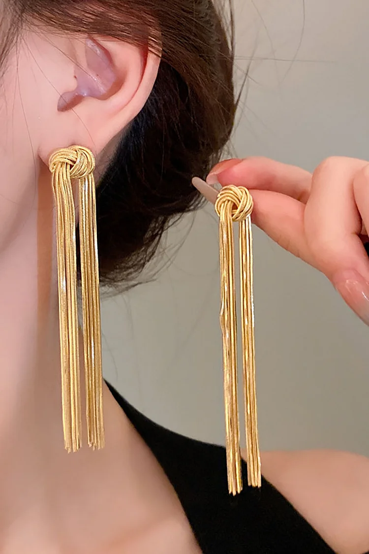 Party Metal Fringed Earrings