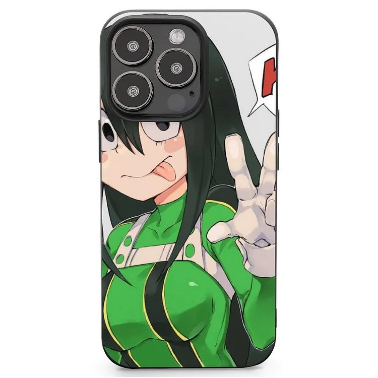 Tsuyu Asui Anime My Hero Academia Tablet Case Mobile Phone Shell IPhone 13 and iPhone14 Pro Max and IPhone 15 Plus Case - Heather Prints Shirts