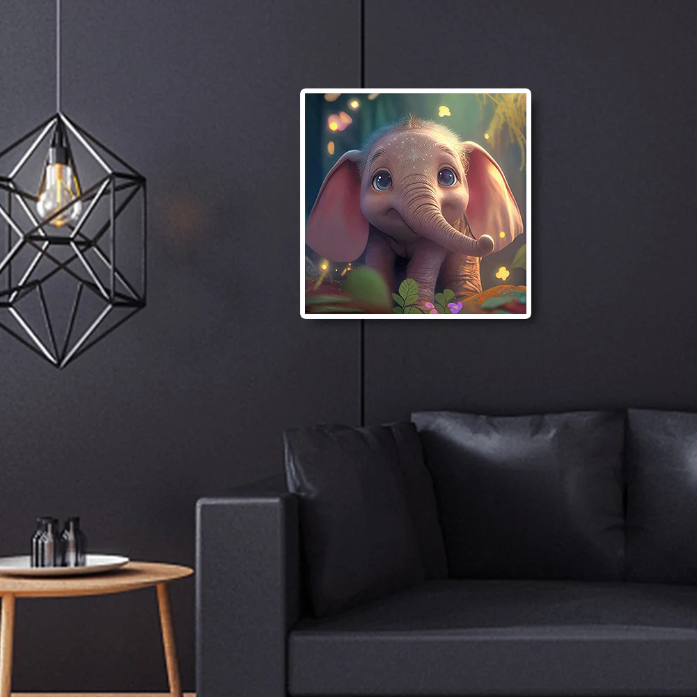 Diamond Painting - Full Round Drill - Elephant(Canvas|30*30cm)