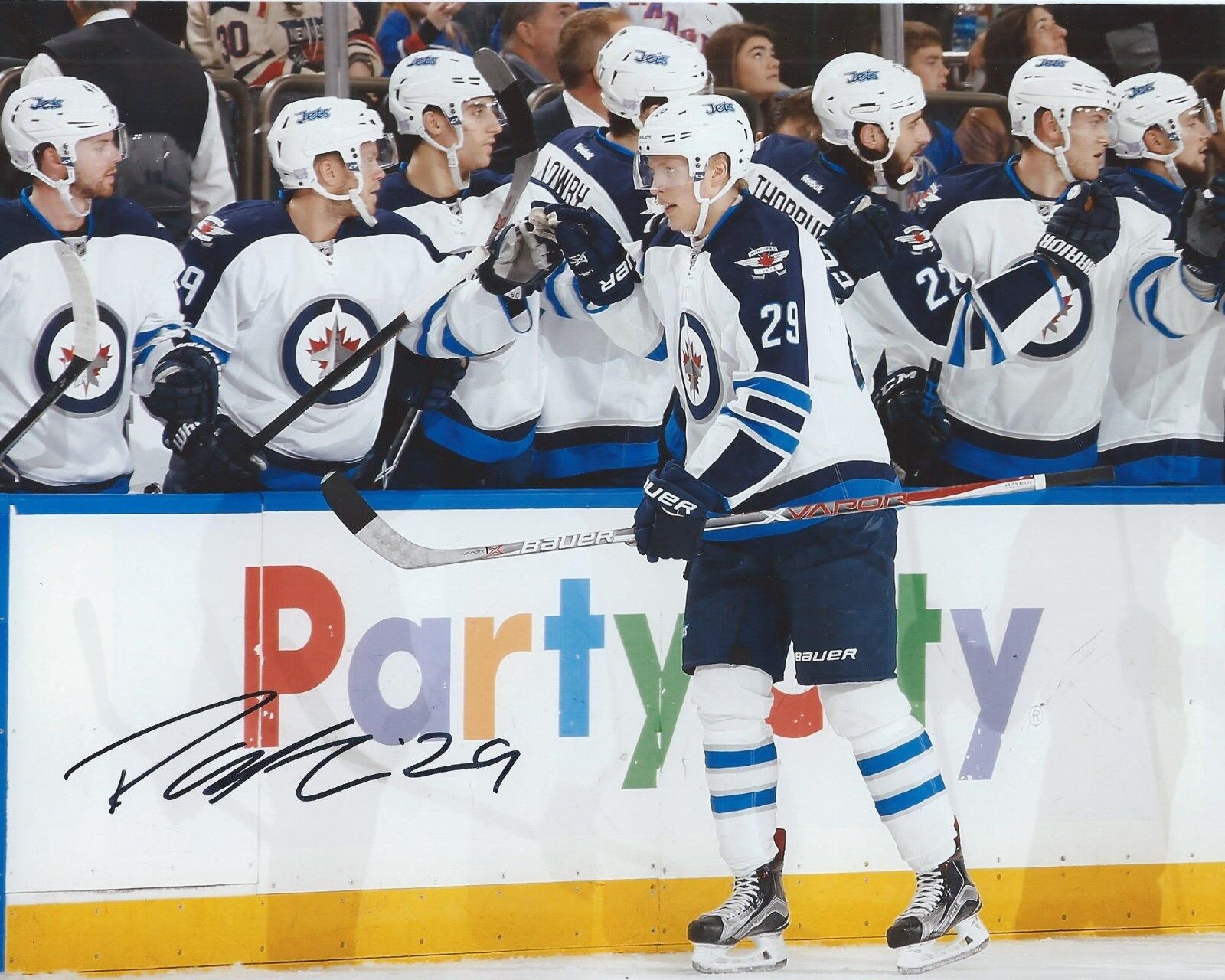 Patrik Laine Signed 8x10 Photo Poster painting Winnipeg Jets Autographed COA G