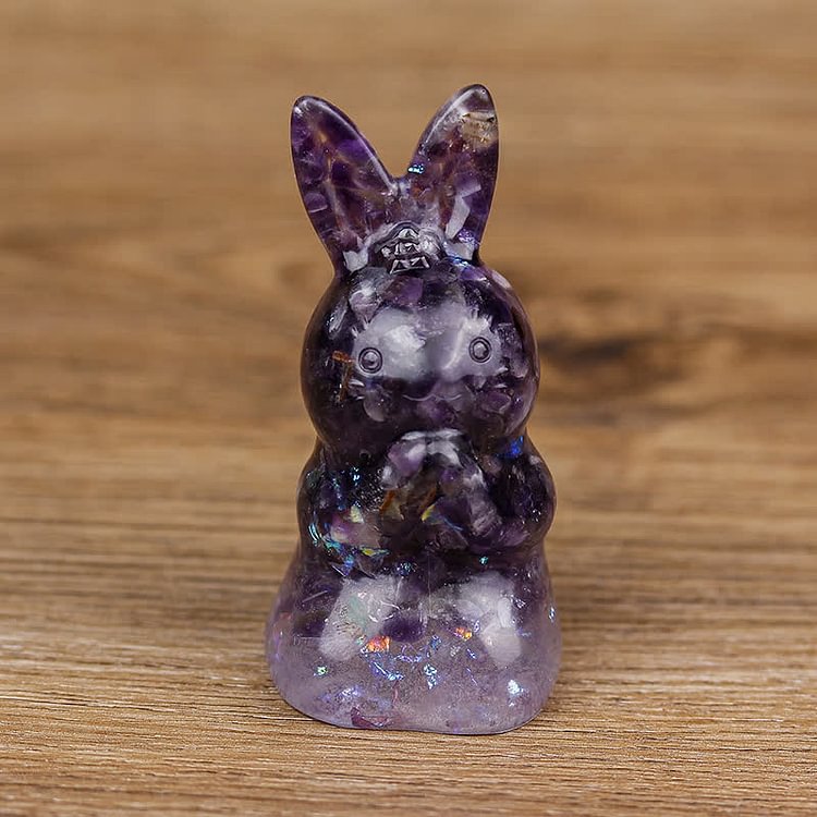 Crystal Rabbit Gemstone Decoration