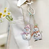 6Pcs DIY Diamond Painting Winter Snowman Keychain