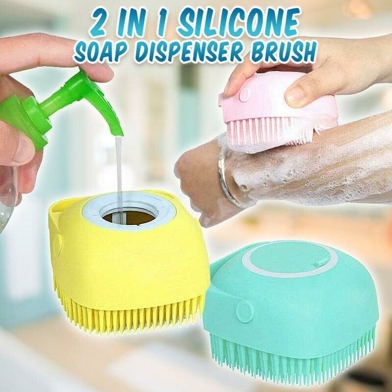 2 in 1 Silicone Soap Dispenser Brush