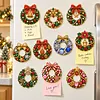 10PCS DIY Pearl Diamond Painting Christmas Fridge Magnets, Sparkling Rhinestone Refrigerator Magnet Craft Kit for Home Decor & Gifts