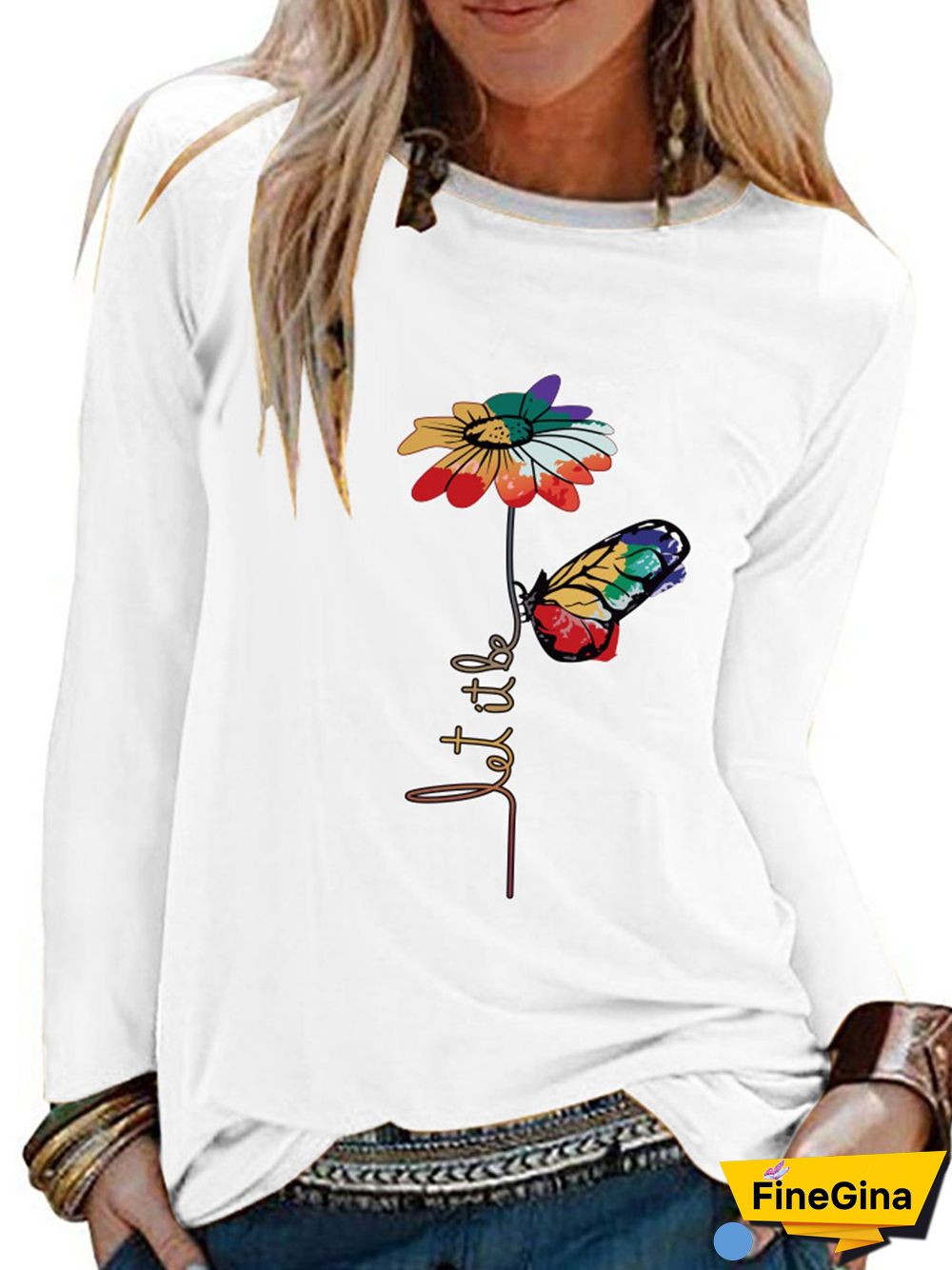 Long Sleeve Butterfly T-shirt
