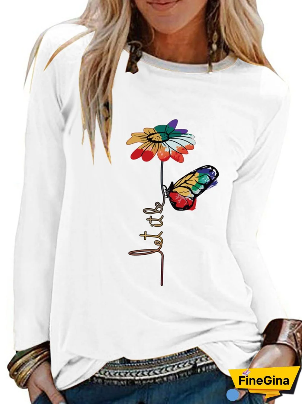 Long Sleeve Butterfly T-shirt
