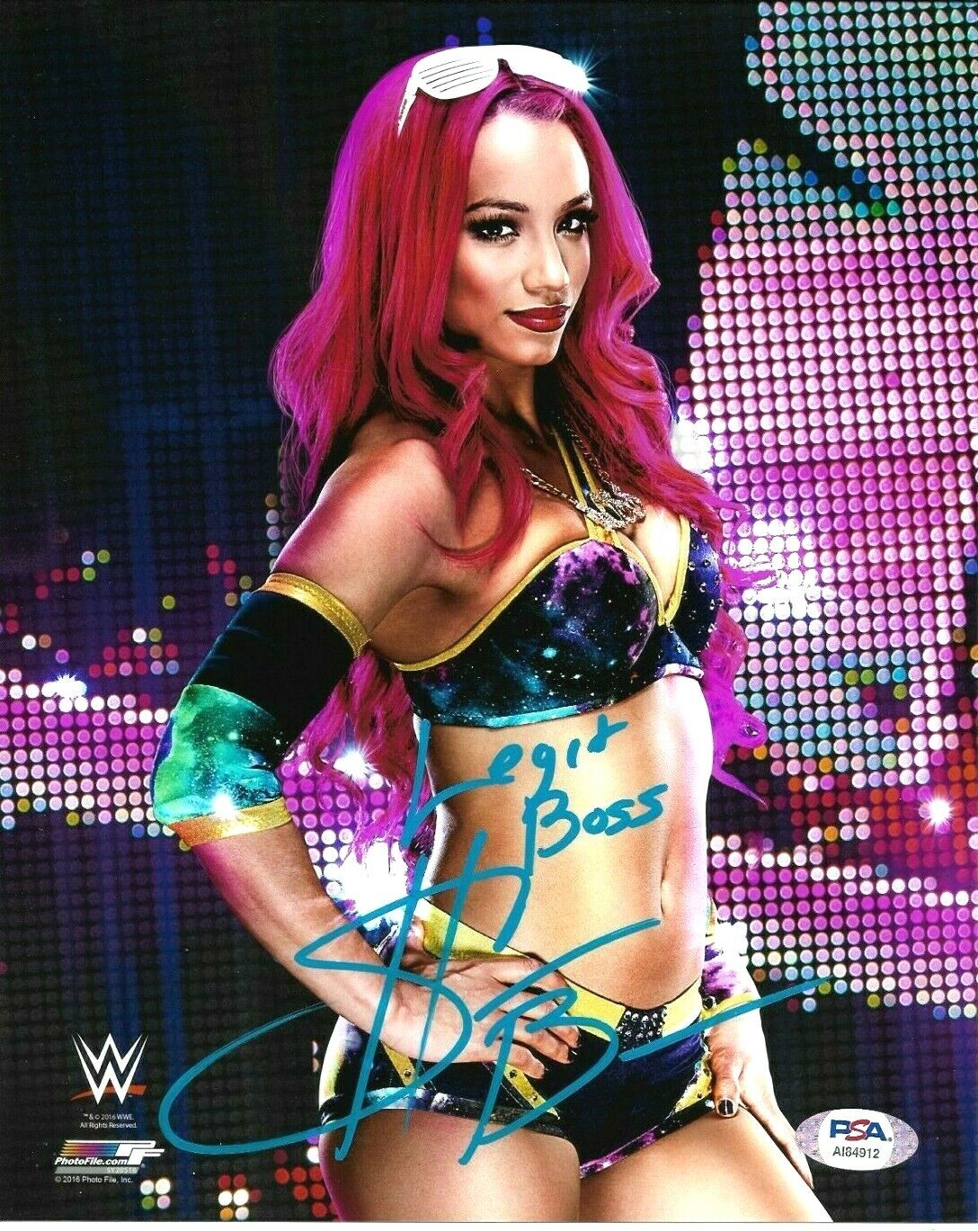 WWE SASHA BANKS HAND SIGNED AUTOGRAPHED 8X10 Photo Poster painting WITH PROOF AND PSA DNA COA 1