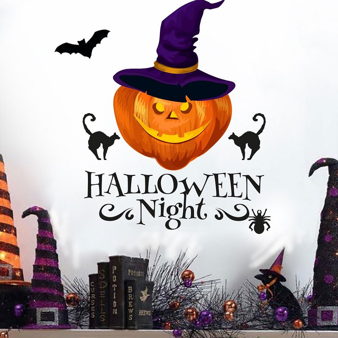 Halloween Night Wall Stickers 30×45cm