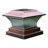 Solar Power LED Pillar Lamp Outdoor Garden Fence Lamp Yard Post Cap Lights