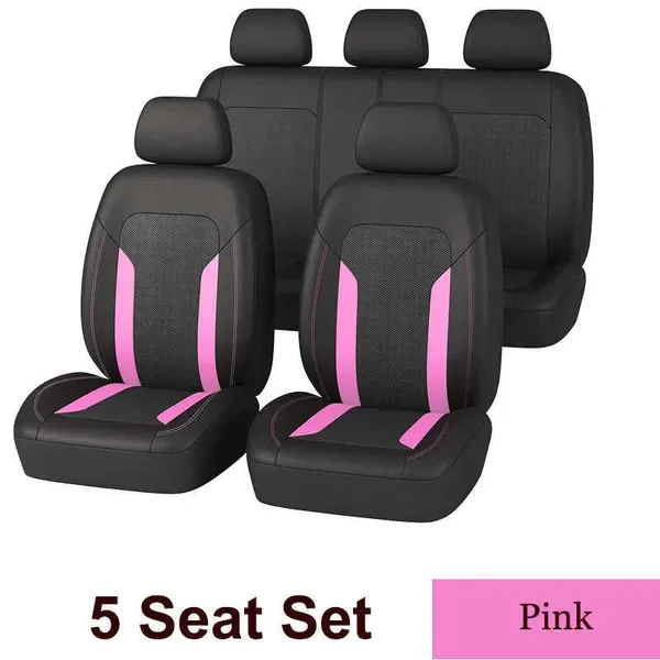 New AUTOPLUS Universal Switch Fabric Pink Airbag Compatible Breathable Summer Seat Covers Fit Most Car SUV Truck Van