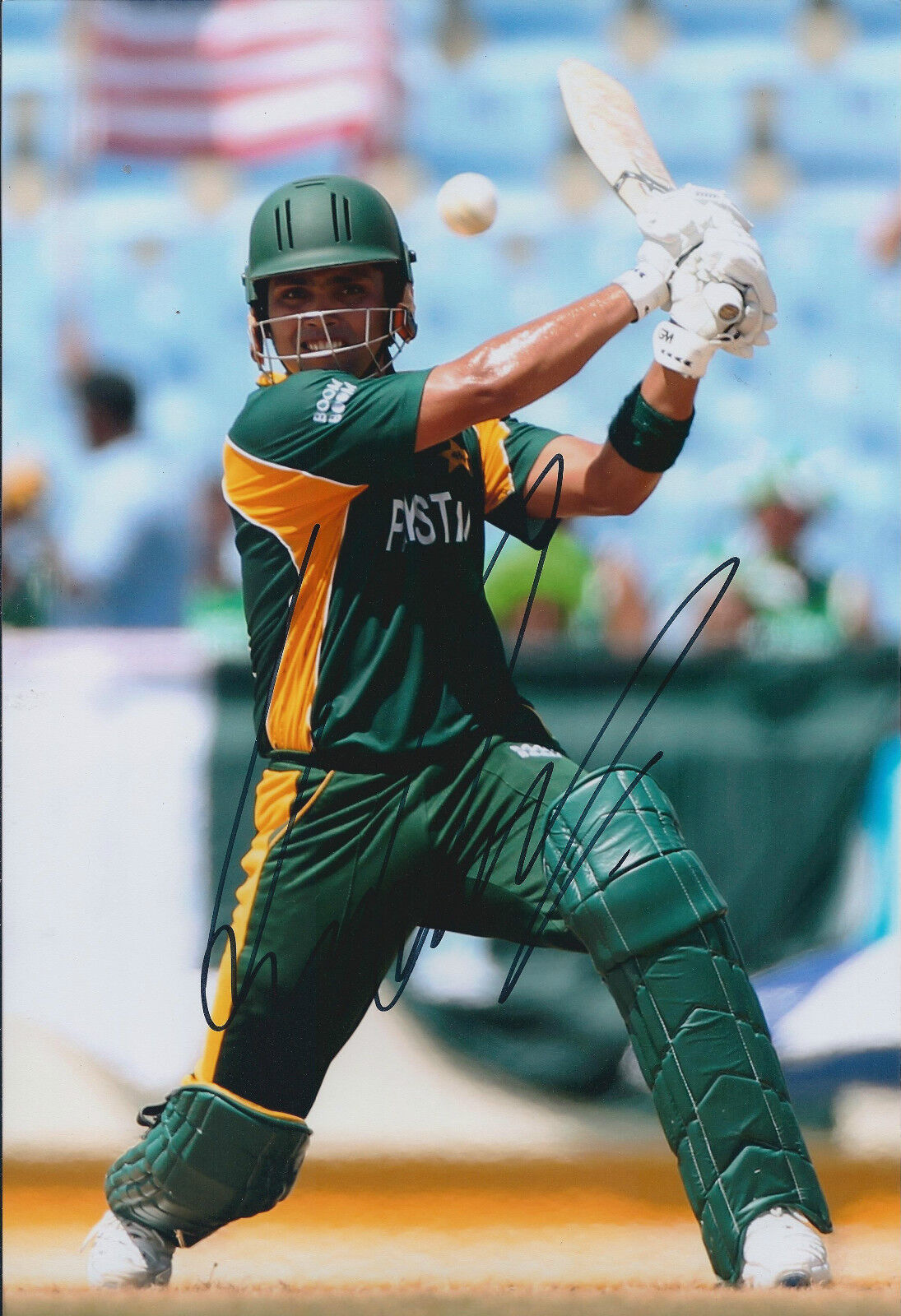 Kamran AKMAL Signed Autograph 12x8 Photo Poster painting AFTAL COA Pakistan Cricket