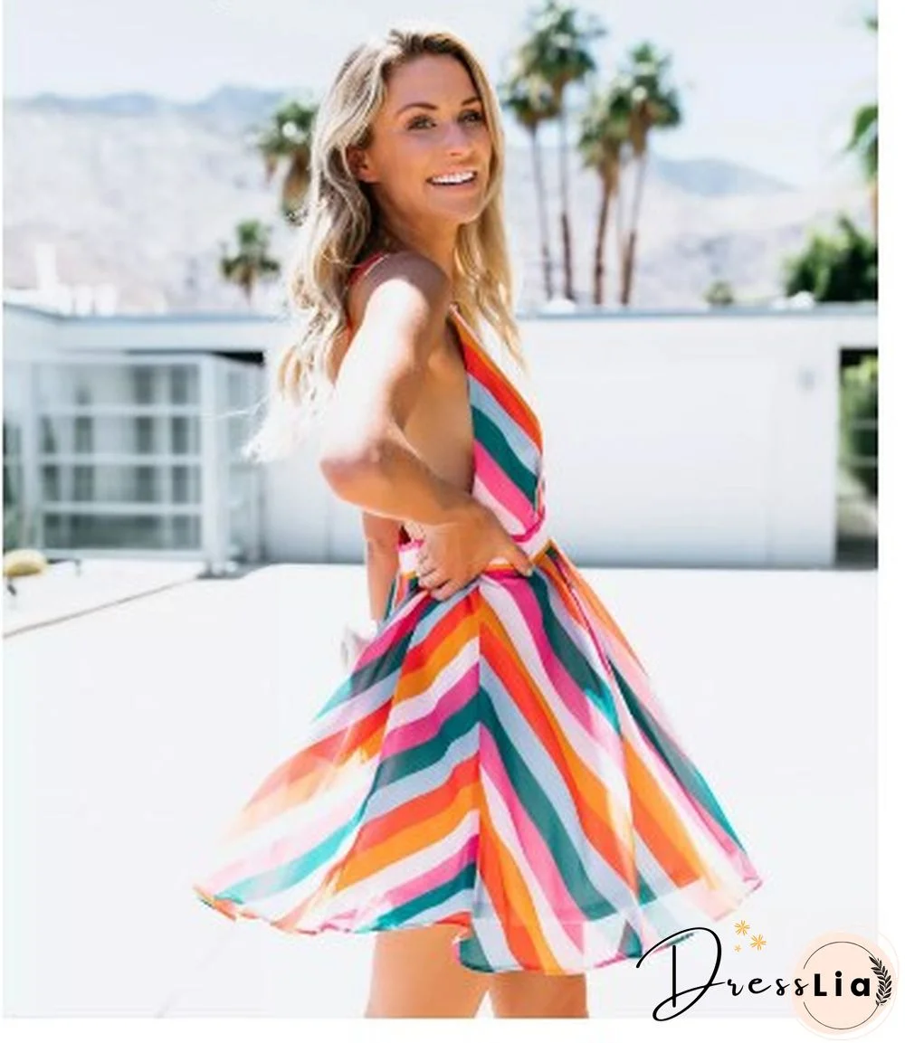 Women's Striped Mini Dress