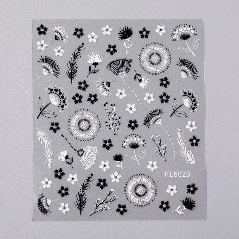 3D Nail Art Sticker Iridescent Gold Black Gilded Stripe Wave Line Adhesive Transfer Foils DIY Decal Manicures Tips Decoration-Nail Inspo