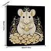 DIY Pearl Painting Mouse for Home Wall Decor with Frame(30x30cm)