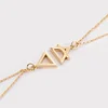 14K Yellow Gold Special Characters Pendant Necklace
