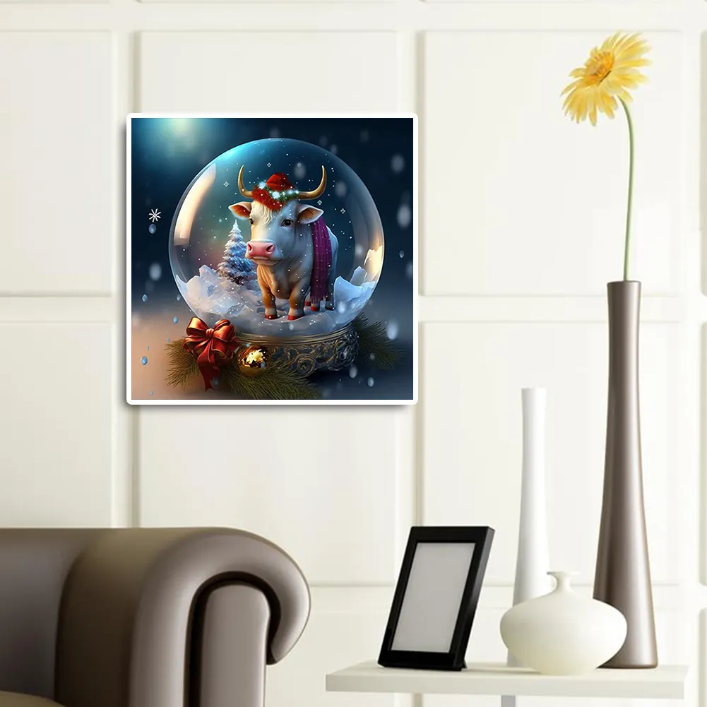 DIY Paint By Number 40*40cm - Crystal Ball-Cow