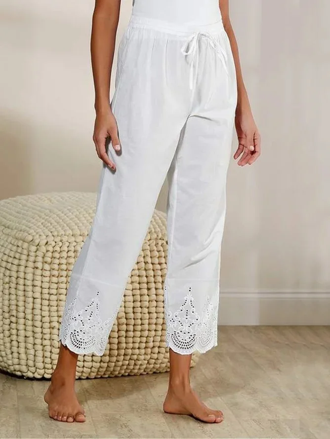 Lace Paneled Track Pants