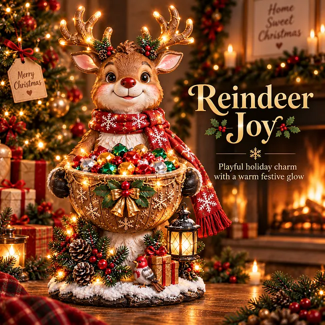 Reindeer Christmas Candy Bowl