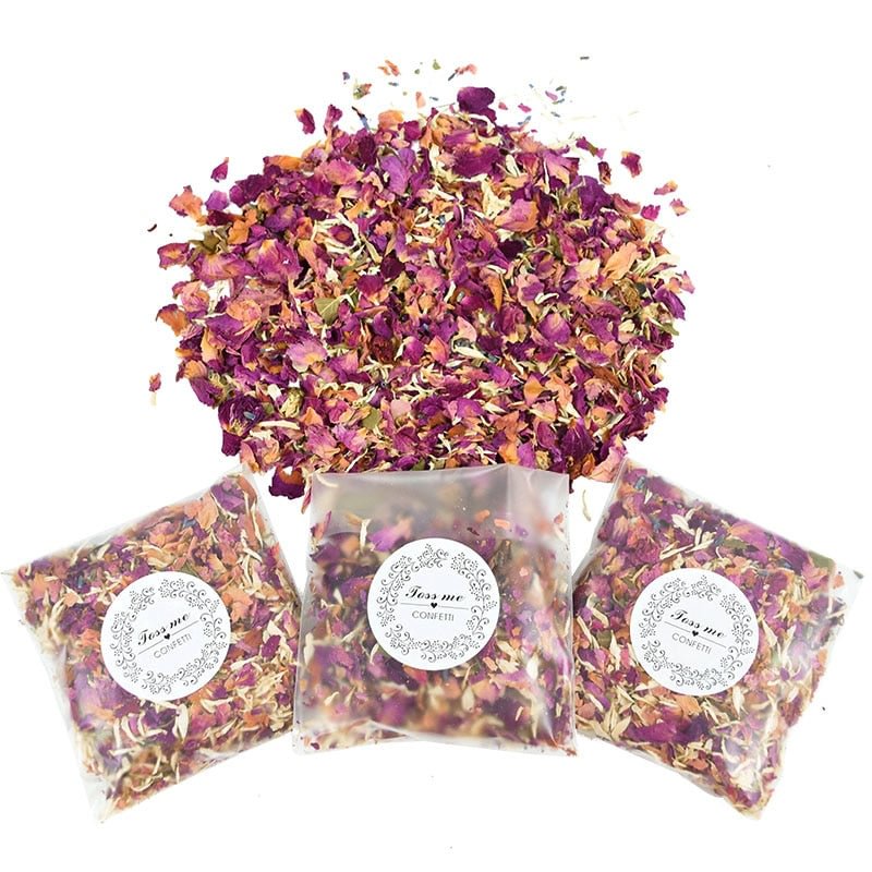 5Packs Natural Dried Flower Rose Petals Pop Wedding Confetti Birthday Party DIY Decoration Biodegradable Handmade Accessories