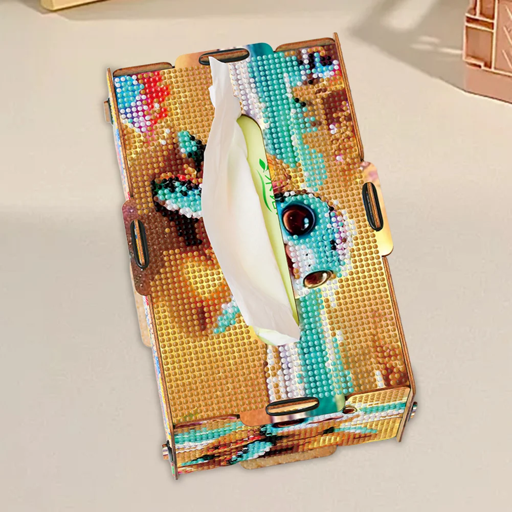 Diamond Painting Tissue Box Kits Decorative Rhinestone Craft Kit (Beach Turtle)