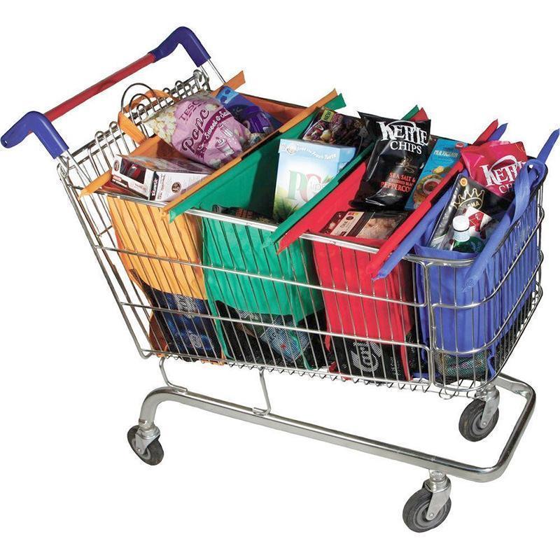 4 in 1 reusable shopping cart bags — free download