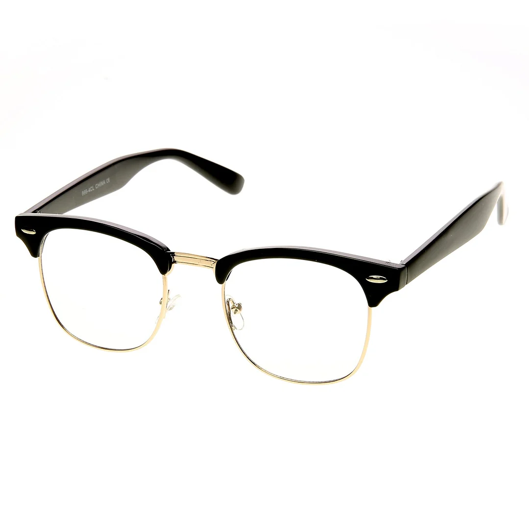 Vintage Inspired Classic Horn Rimmed Nerd Horn Rimmed 400 Clear Lens Glasses
