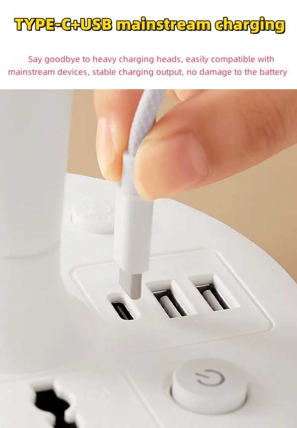 Multifunctional Desk Lamp Charging Multi-hole Socket Night Light