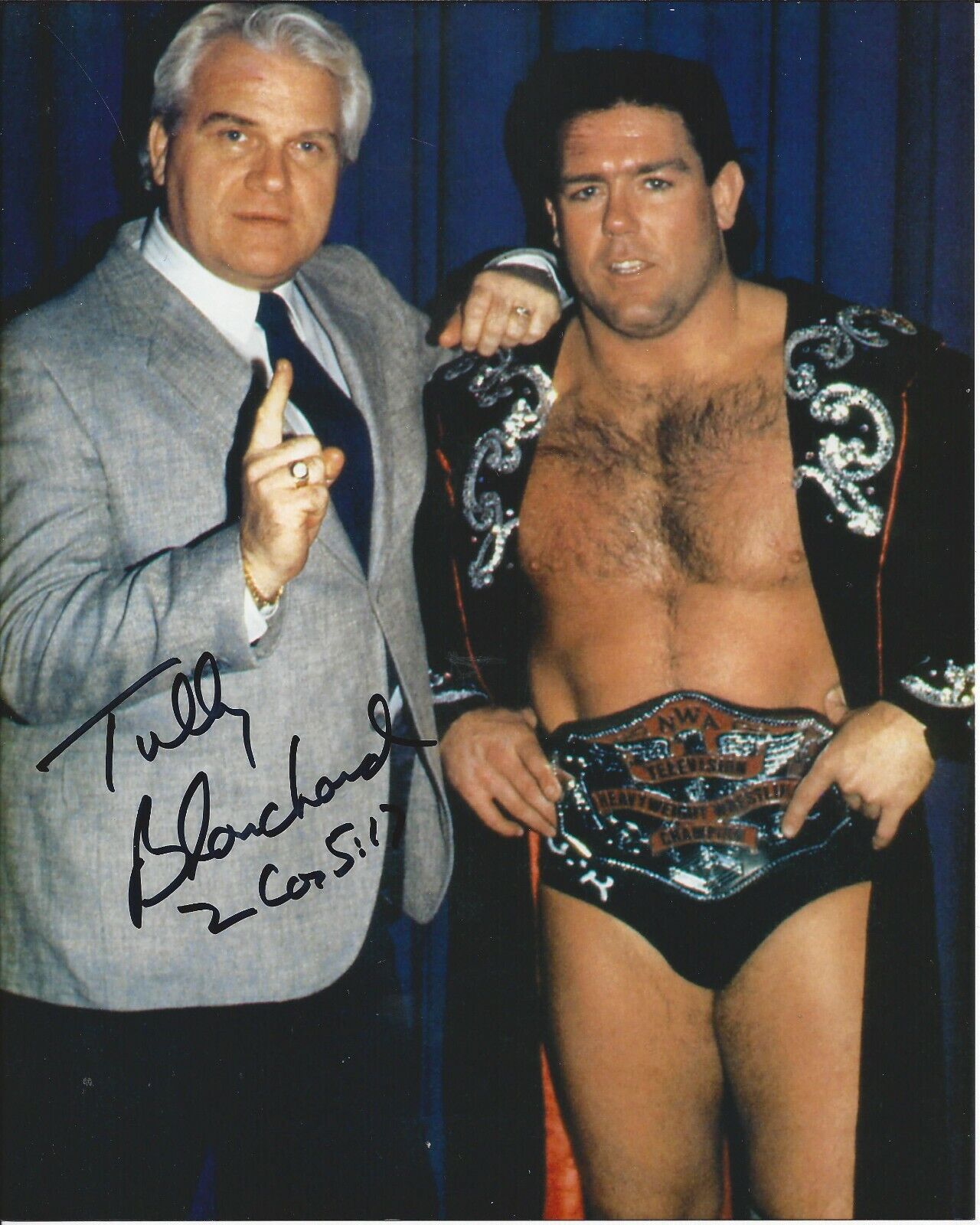 Tully Blanchard autographed 8x10 #1 WWF The Four Horsemen  Shipping