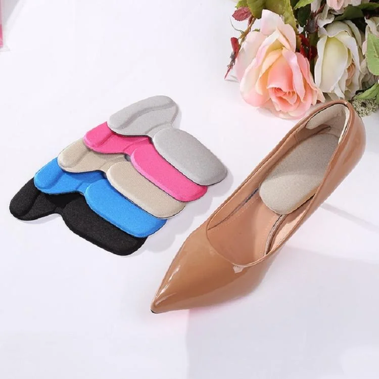 1 Pair T-shaped Sponge Bag Foot Pad High Heel Foot Heel Wear Anti-pain Heel Paste