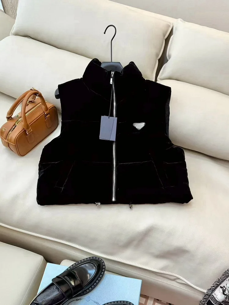 Autumn Winter Thicked Velvet Warm Vest Fashion Solid Sleeveless Zipper Jacket  Waistcoat